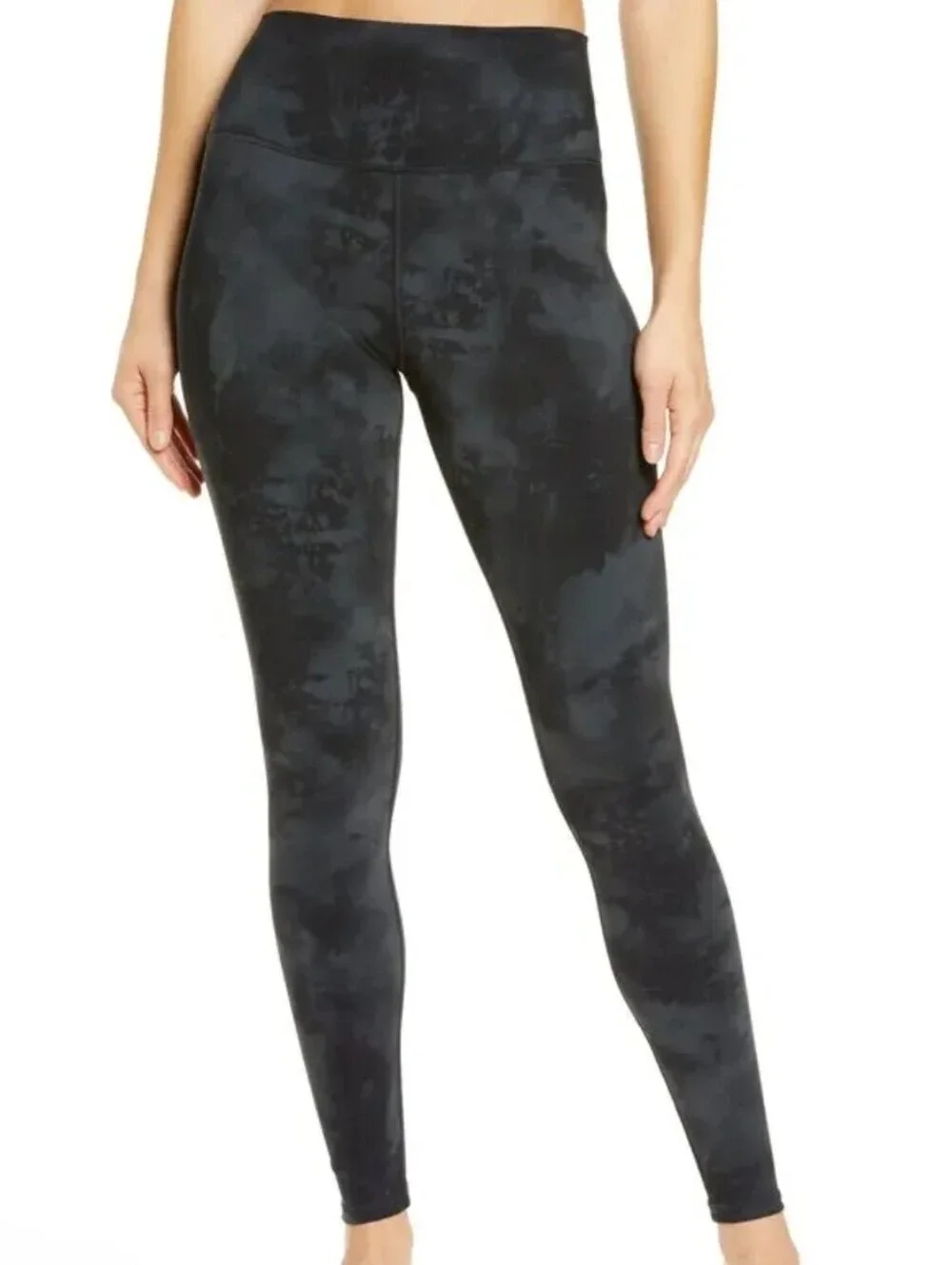ALO Yoga Black Marble High-Rise Leggings